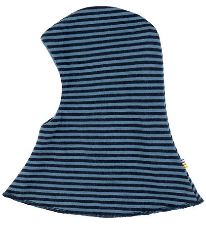 Joha Balaclava - Wool - 2-layer - Blue w. Stripes