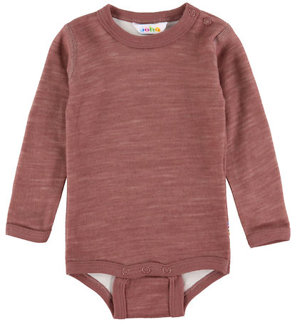 Joha Bodysuit l/s - Wool/Bamboo - Dark Rose