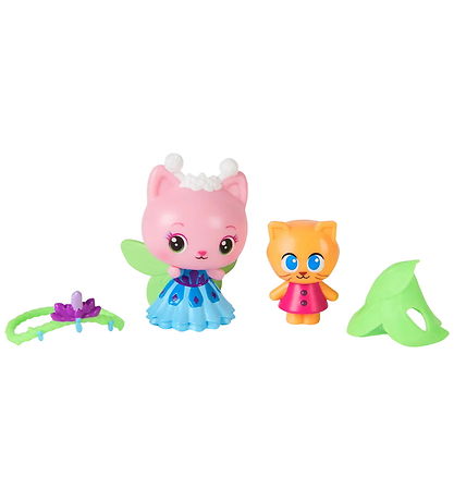 Gabby's Dollhouse Fígúrur - Drottning Kitty Fairy og Kitty Gnome