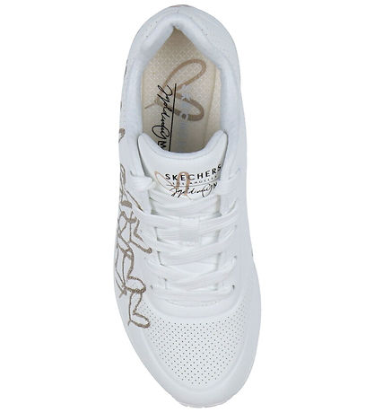 Skechers Skór - Uno Golden Heart - White/Rose Gold