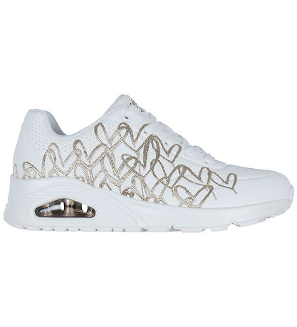 Skechers Skór - Uno Golden Heart - White/Rose Gold