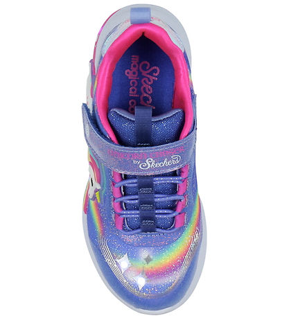 Skechers Skór M. Ljós - Unicorn Chaser - Blue/Multi