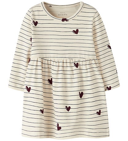 Name It Dress - NbfVandora - Summer Sand/Stripes Duck Hearts
