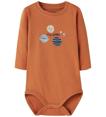 Name It Bodysuit l/s - NbmVroels - Autumn Leaf/Planets