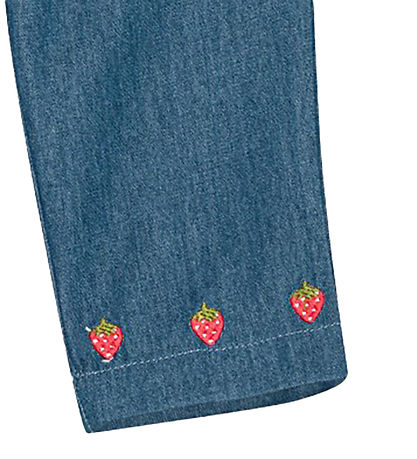 Flöss Byxor - Vilma - Denim - Mid Blue Strawberry