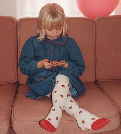 Flöss Dress - Vilma - Denim - Mid Blue Strawberry