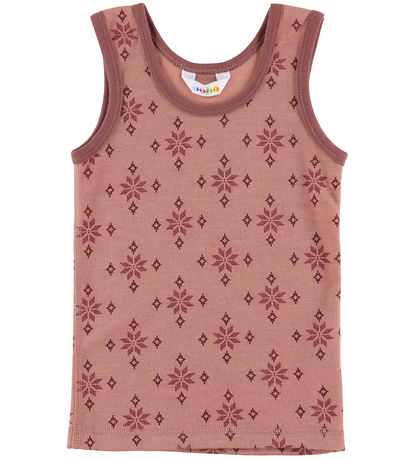Joha Undershirt - Wool/Cotton - Rose w. Snowflakes