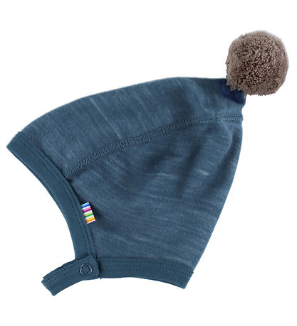 Joha Ungbarnahúfa - Ull/Bambus - Dark Denim