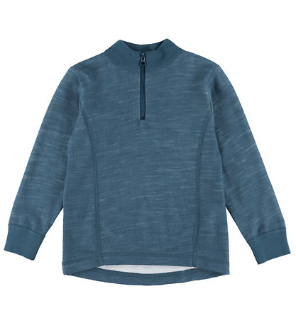 Joha Blússa - Ull/Bambus - Dark Denim