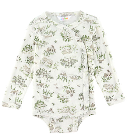 Joha Wikkelromper l/s - Wol/Zijde - Off White