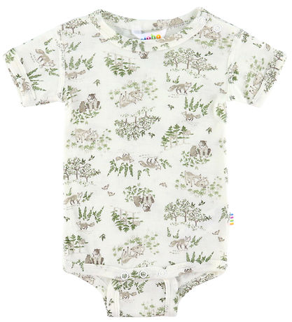 Joha Romper s/s - Wol/Zijde - Off White m. Bomen