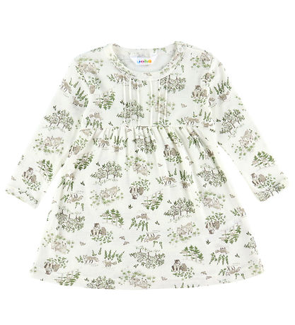 Joha Kleid - Wolle/Seide - Off White m. Bäume