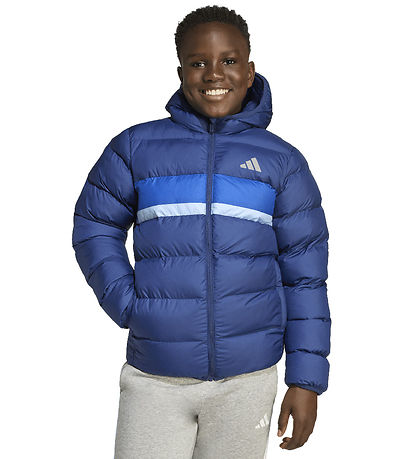 adidas Performance Vadderad jacka - Dark Blue/Royal Blue/Glow Bl
