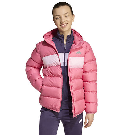 adidas Performance Fóðraður jakki - Bleikt Samruni/Bleikt/True P