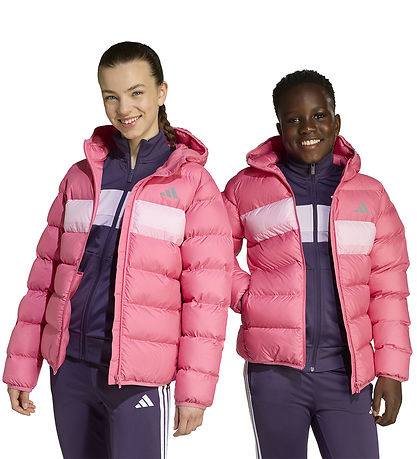 adidas Performance Fóðraður jakki - Bleikt Samruni/Bleikt/True P