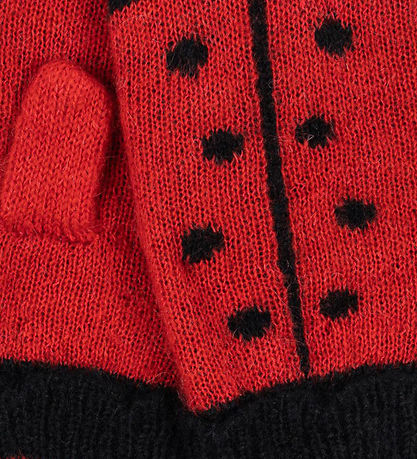 Konges Sløjd Mittens - Wool/Polyester - Knitted - Ladybug - Barb