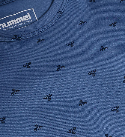 Hummel Bodysuit l/s - HmlMini Bee - Dutch Blue w. Logo