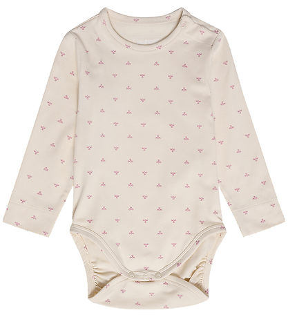Hummel Romper l/s - HmlMini Bee - Witkopgrijs m. Logo