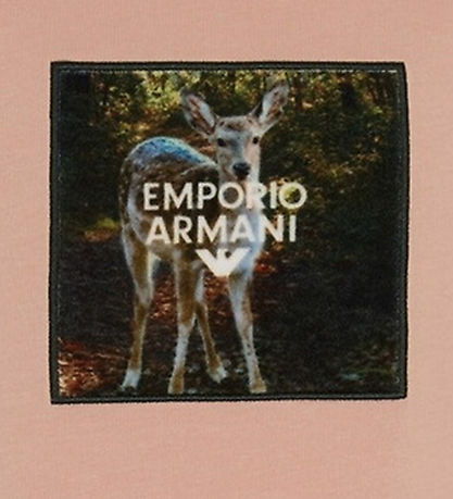 Emporio Armani Stuttermabolur - Mahogany Rose M. Prentað