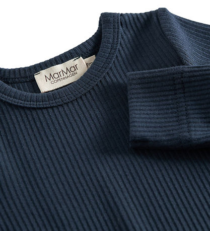 MarMar Bodysuit l/s - Rib - Plain - Pilot Navy