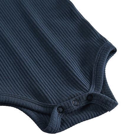 MarMar Bodysuit l/s - Rib - Plain - Pilot Navy