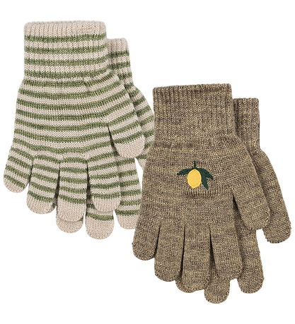 Konges Sløjd Handschuhe - Wolle/Acryl - Filla - 2er-Pack - Lemon