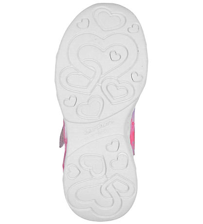Skechers Sko m. Lys - Heart Juveler - Sølv/Multi