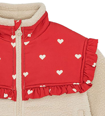 Flöss Fleece Jacket - Ellen - Poppy Red/Soft White