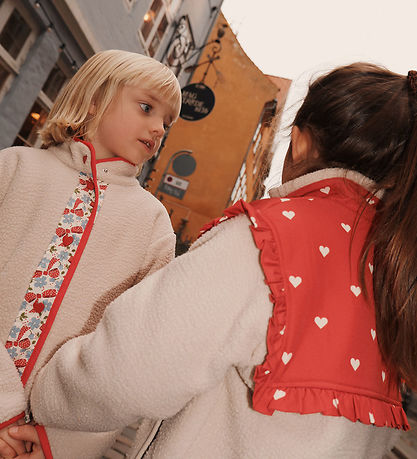 Flöss Fleece Jacket - Ellen - Poppy Red/Soft White