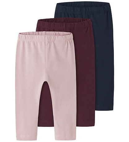 Leggings Name It - 3 Pack - NbfVuvivian - Bruni Lilac/Fig/Nav