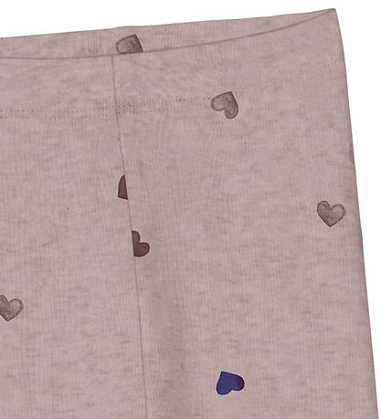 Name It Leggings - Noos - NmfNutti - Polerad Lilac/Hearts
