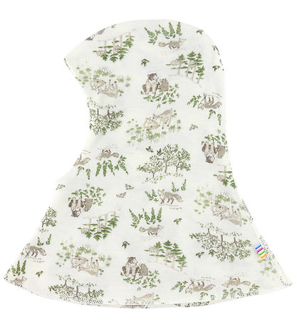 Joha Balaclava - Wool/Silk - 2-layer - Off White w. Trees