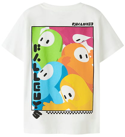 Name It Stuttermabolur - NkmAbner FallGuys - Bright White