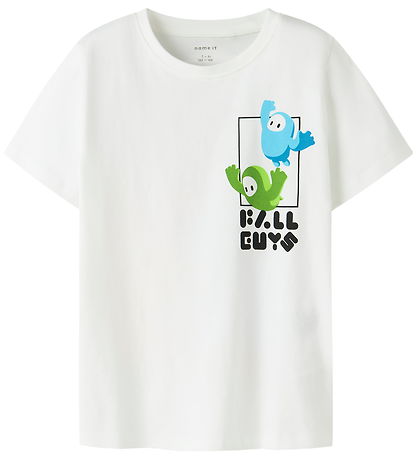 Name It Stuttermabolur - NkmAbner FallGuys - Bright White