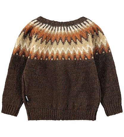 Molo Cardigan - Knitted - Wool - Bay - Browns