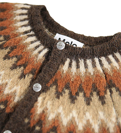 Molo Cardigan - Knitted - Wool - Bay - Browns