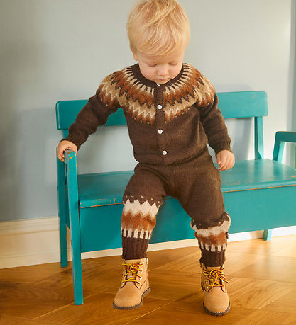 Molo Cardigan - Knitted - Wool - Bay - Browns