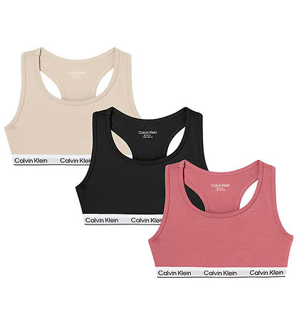 Calvin Klein Tops - 3-Pack - Brandied Apricot/Whitecap Gray/Blac
