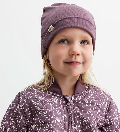 MarMar Beanie - Rib - Modal - Plum Shadow