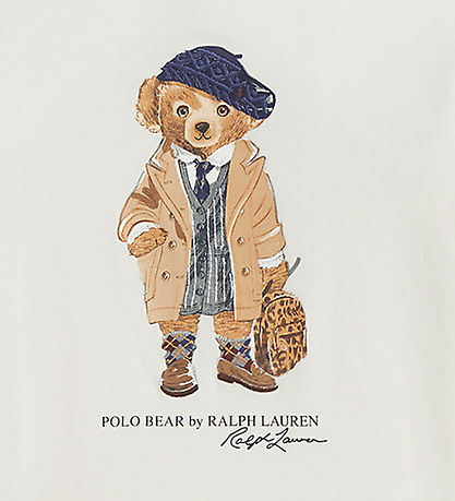 Polo Ralph Lauren Blússa - Madison - Hvítt M. Prentað