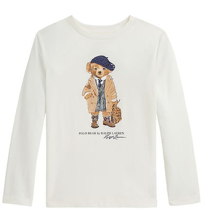 Polo Ralph Lauren Blússa - Madison - Hvítt M. Prentað