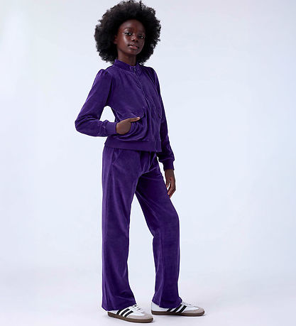 Molo Cardigan velúr - Malika - Space Purple