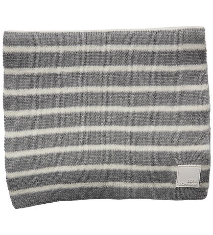 Sofie Schnoor Scarf - Knitted - Lailasy - Grey Melange w. Stripe