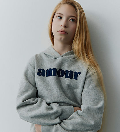Sofie Schnoor Mädchen Kapuzenpullover - Simona - Grau Meliert m.