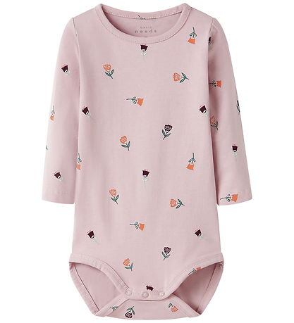Name It Bodysuit l/s - NbfVandora - Burnished Lilac/Flowers