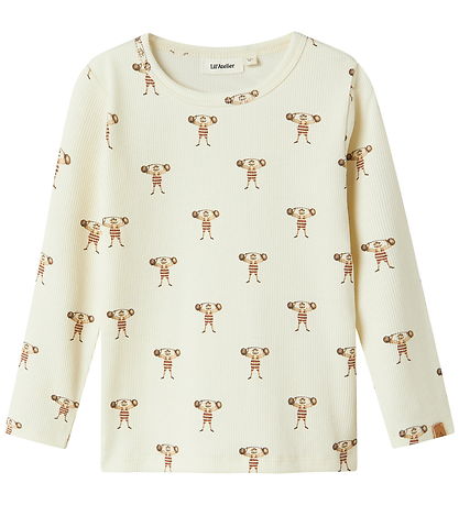 Lil' Atelier Bluse – Rib – NmmLavo – Turteltaube/Strong Mo