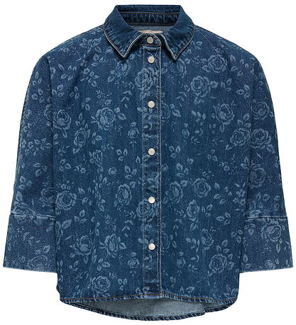 Kids Only Jeansjacka - KogGrace - Medium+ Blue Denim/Rose