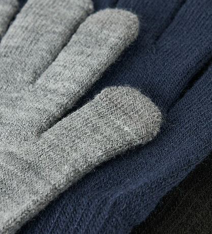 Name It Hanskar - NkmMagic - Prjónað - 6 Pakki - Black/Grey GALD