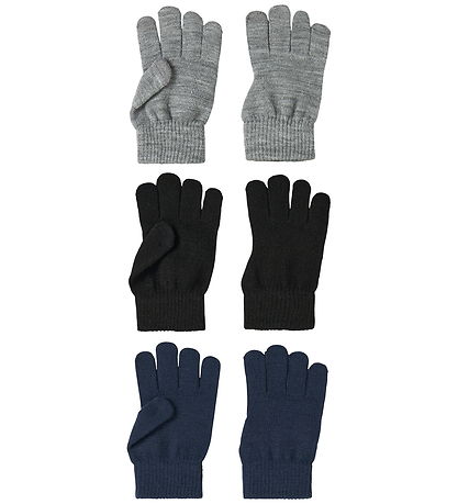Name It Hanskar - NkmMagic - Prjónað - 6 Pakki - Black/Grey GALD