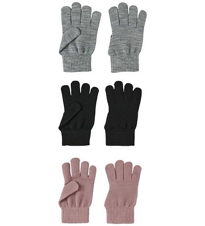 Name It Käsineet - NkfMagic - Neulottu - 6 kpl - Black/Grey PUUT